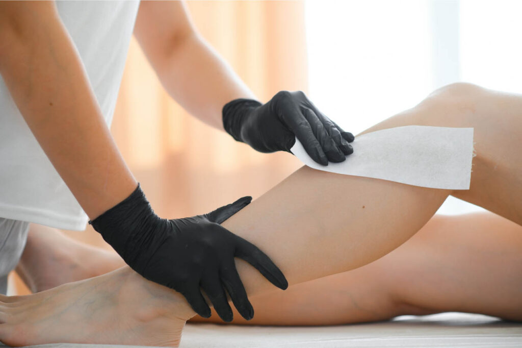 Professional leg waxing at Sophie's Nails Salon Edmonton