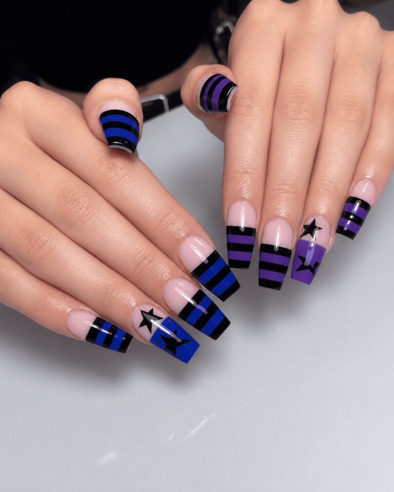 Ombre acrylic full set nail enhancement at Sophie's Nails Edmonton