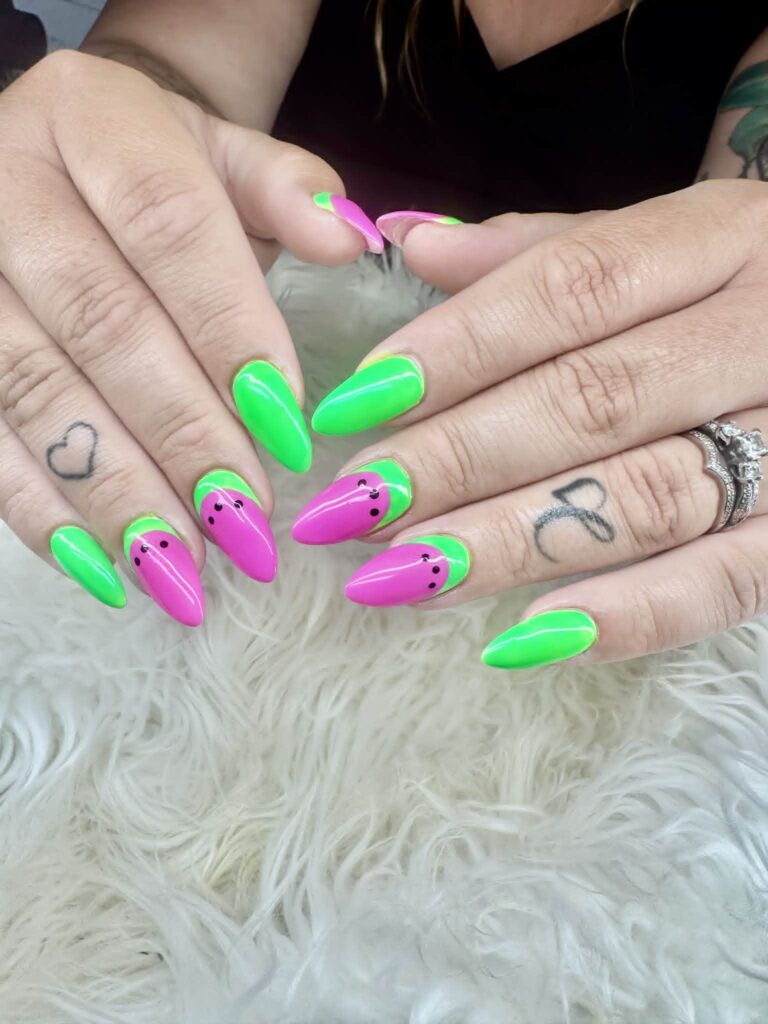 Glossy gel manicure at Sophie's Nails Salon in Edmonton